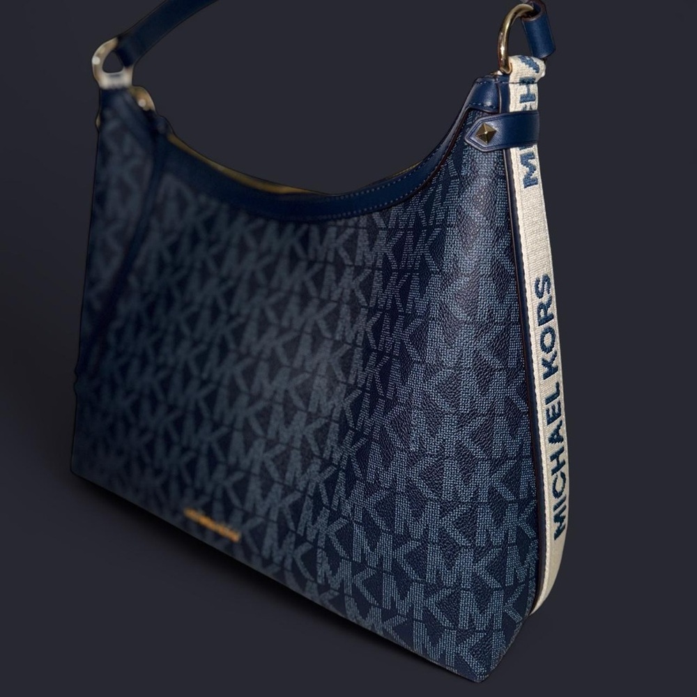 Michael Kors Blue Monogram Shoulder Bag